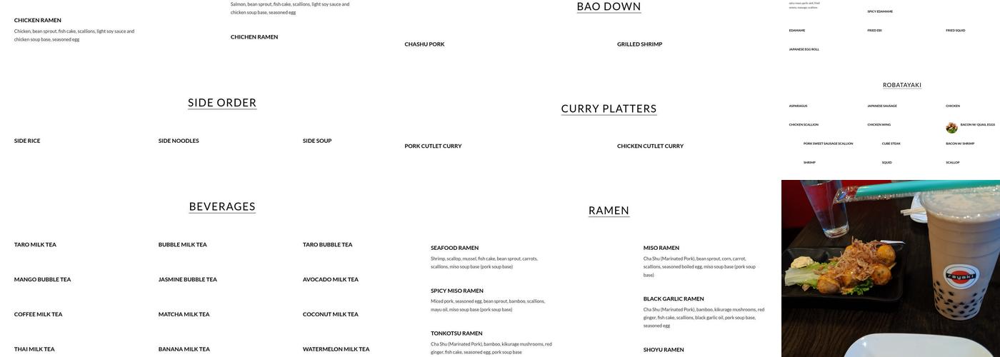 Rayaki Ramen Cherry Hill Menu