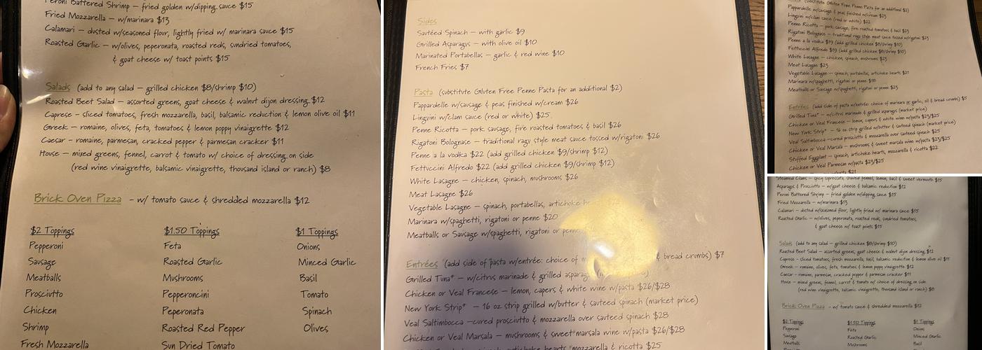 Razzo Menu