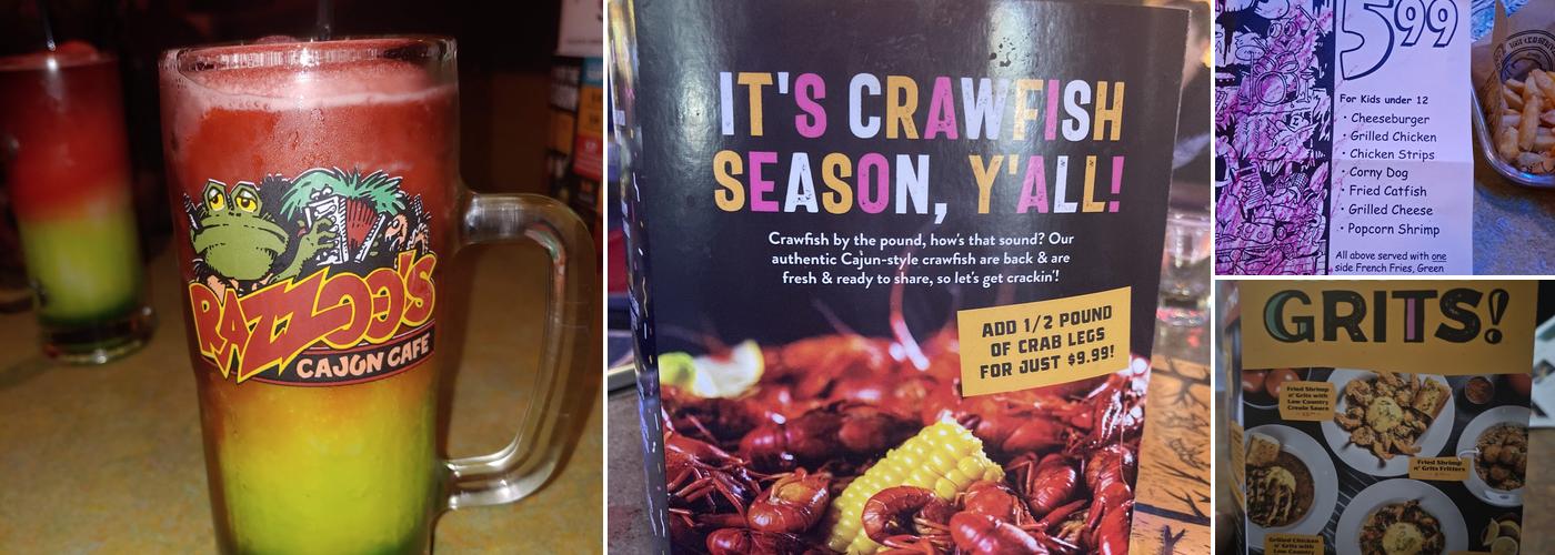 Razzoo's Cajun Cafe Menu