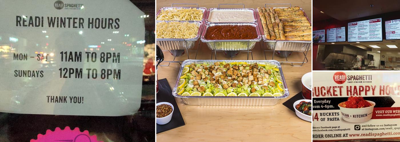 Readi Spaghetti Menu