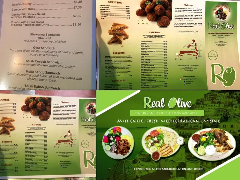 Real Olive Menu