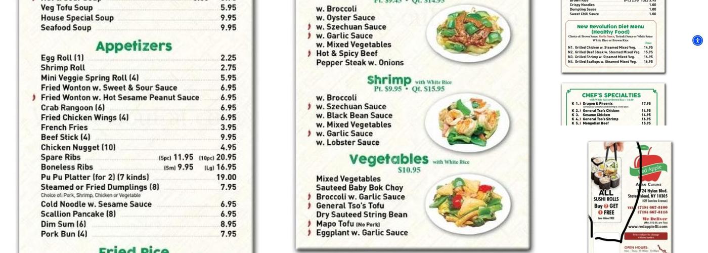 Red Apple Menu