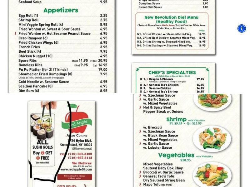 Red Apple Menu