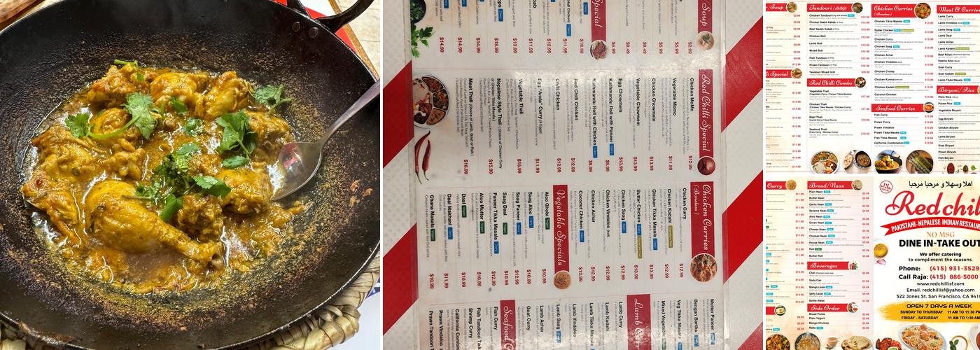 Red Chilli halal Menu