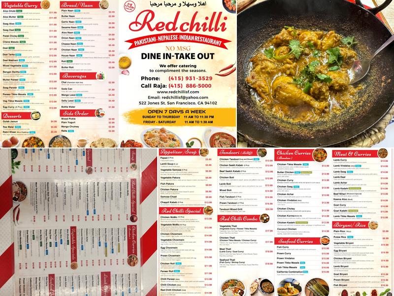 Red Chilli halal Menu