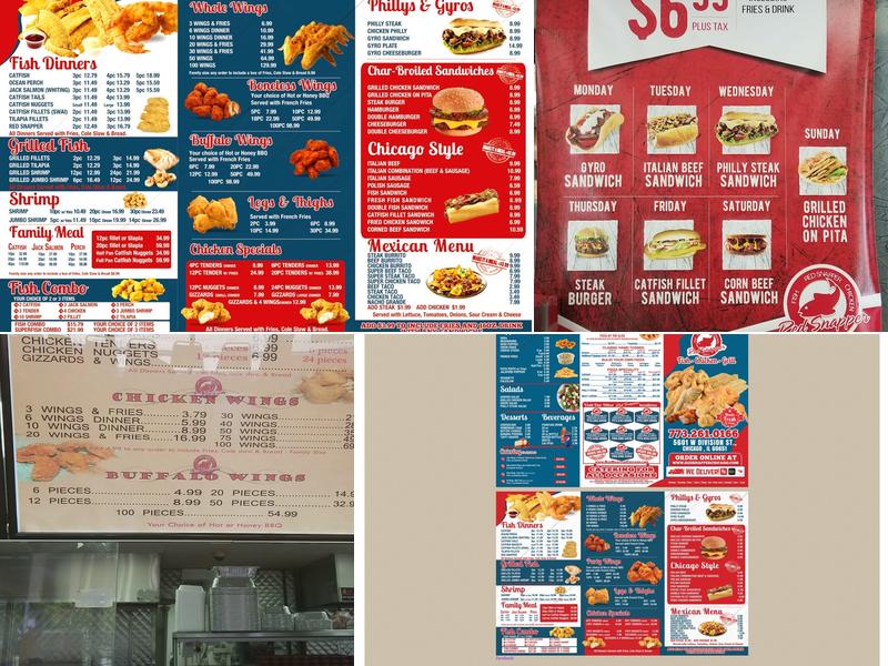 Red Snapper Marquette Menu