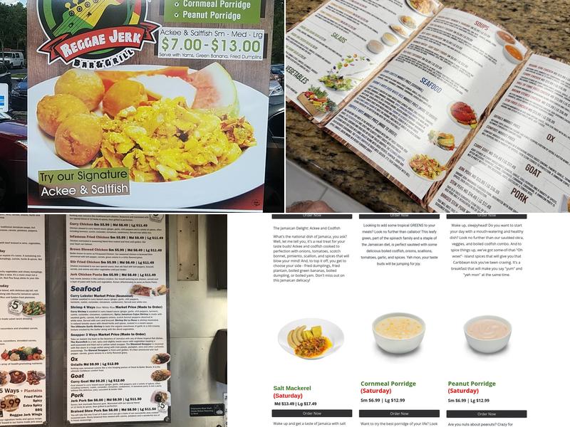 Reggae Jerk Menu