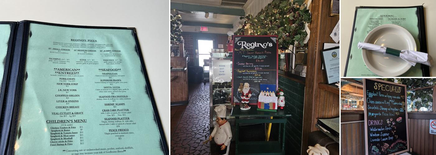 Regino's Menu