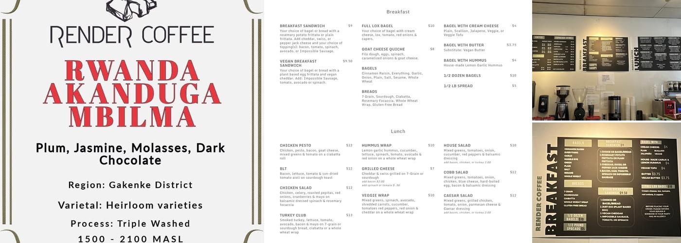 Render Coffee Menu