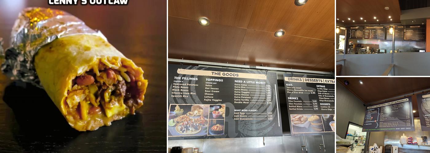 Renegade Burrito Menu