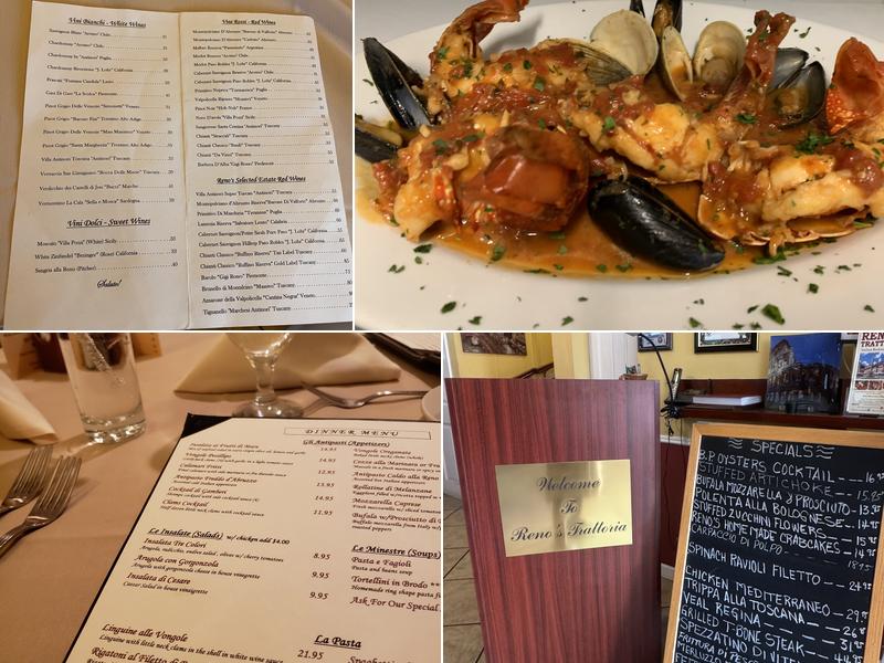 Reno's Trattoria Menu