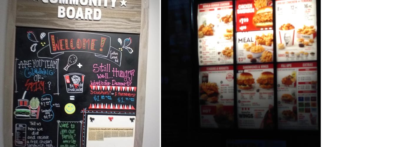 KFC Menu