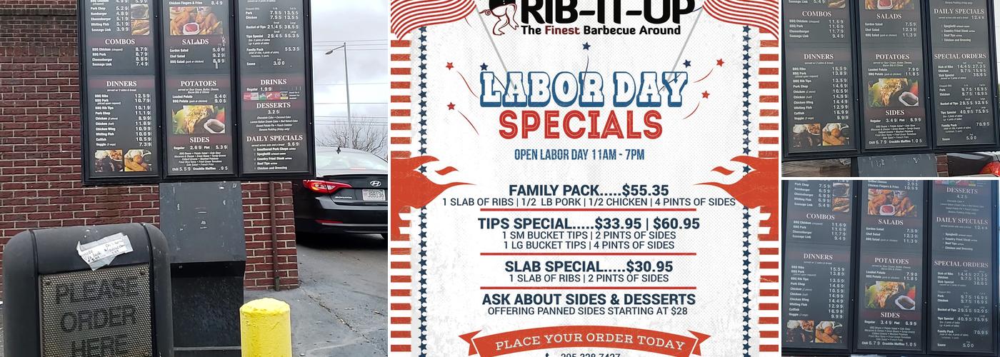 Rib-It-Up Menu