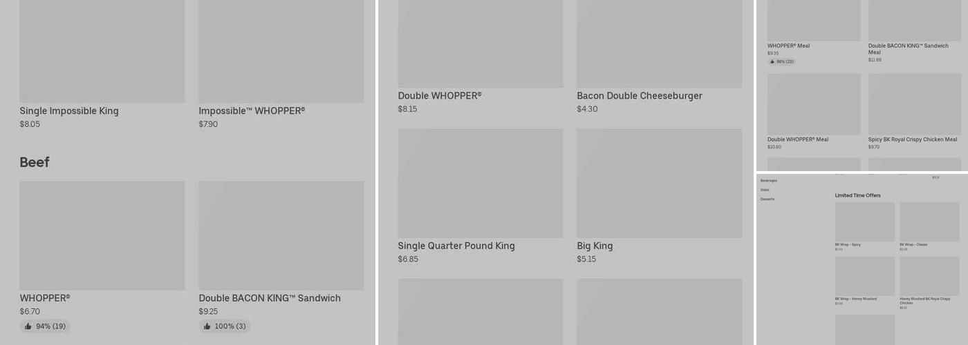 Burger King Menu