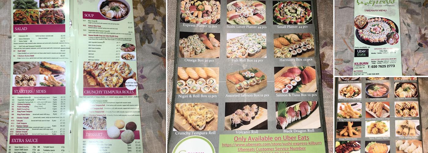 Sushi Express Kilburn Menu