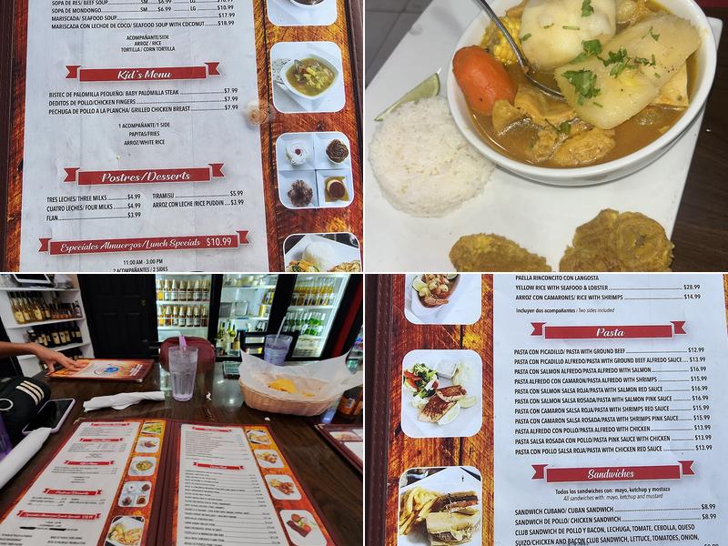 Rinconcito Latino mixto Menu