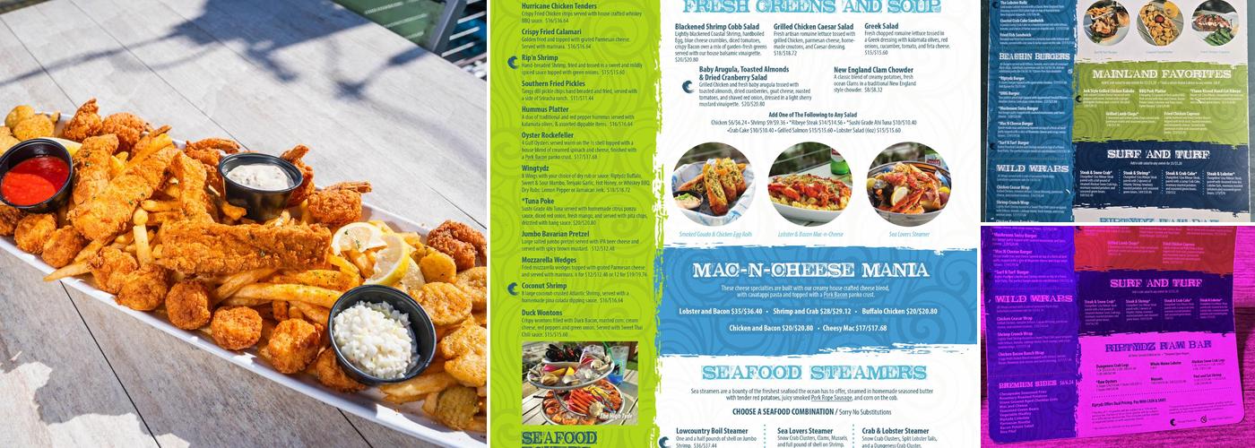 RipTydz Oceanfront Grille & Rooftop Bar Menu