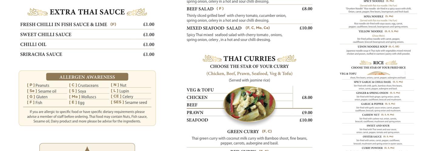 Nakhon Thai Kitchen Menu
