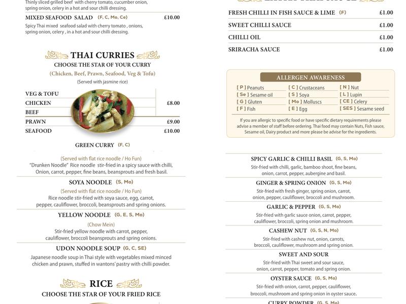 Nakhon Thai Kitchen Menu