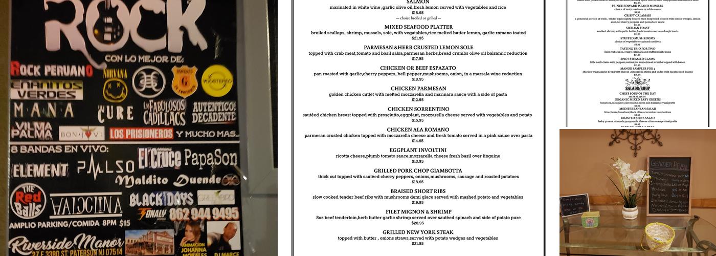 Riverside Manor Menu