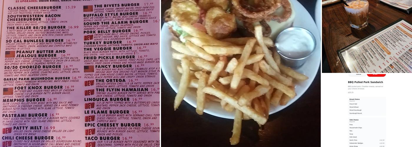 Rivets American Grill Menu