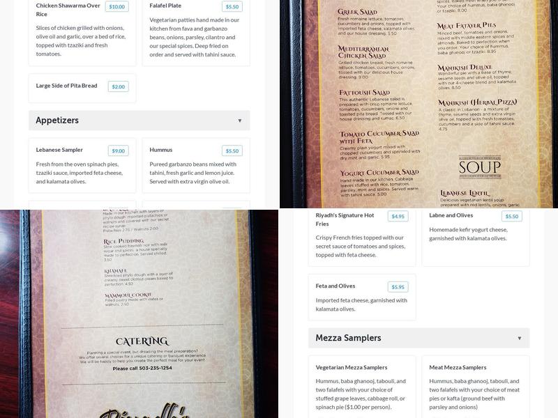 Riyadh's Lebanese Restaurant Menu