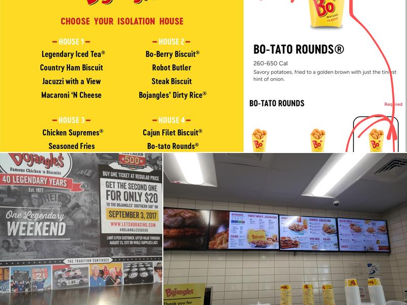 Bojangles Menu