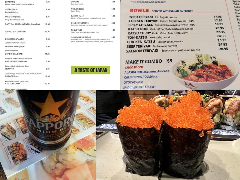 RnR Sushi & Bowls Menu