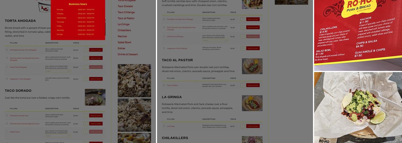 Ro-Ho Pork & Bread - Tortas Ahogadas Menu