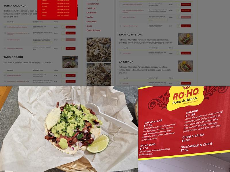 Ro-Ho Pork & Bread - Tortas Ahogadas Menu