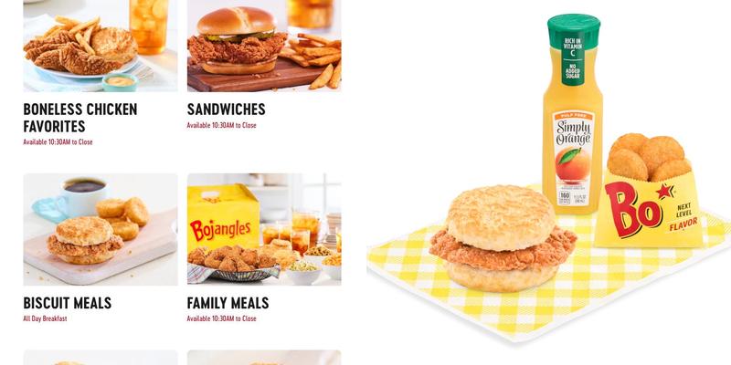Bojangles Menu