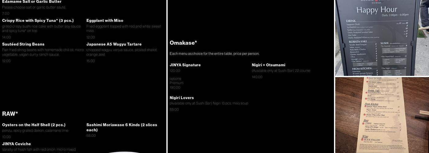 Robata JINYA - 3rd St. Menu