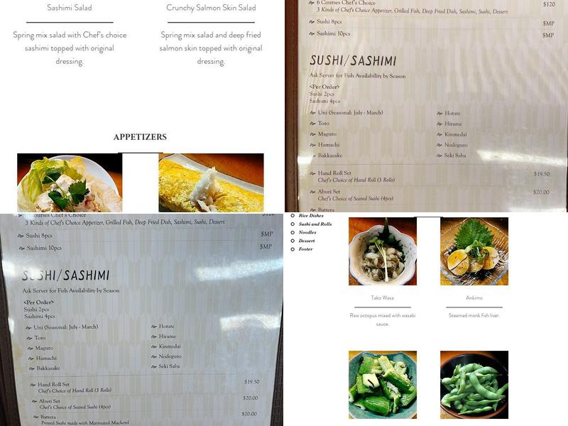 Robataya Oton Menu