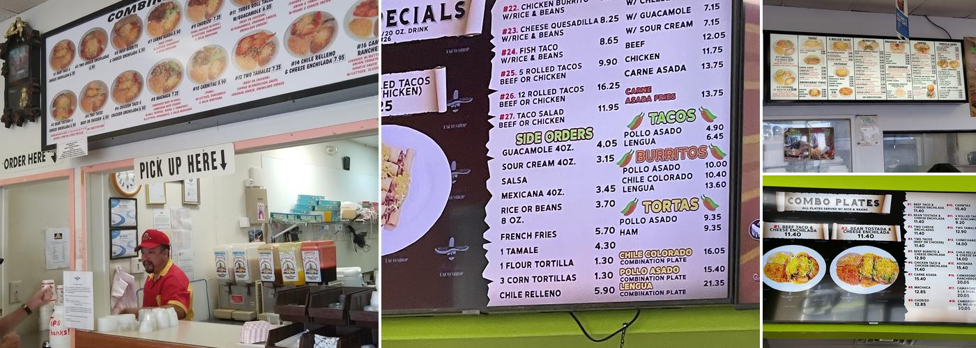 Roberto's Taco Shop Menu