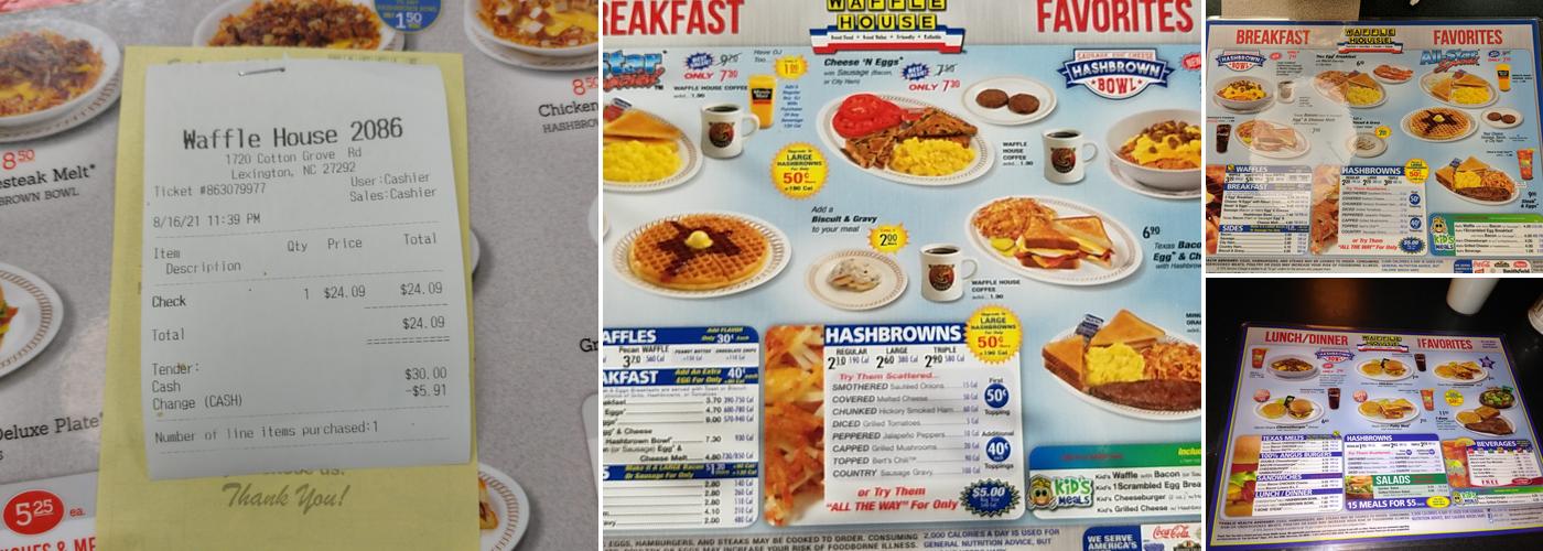 Waffle House Menu