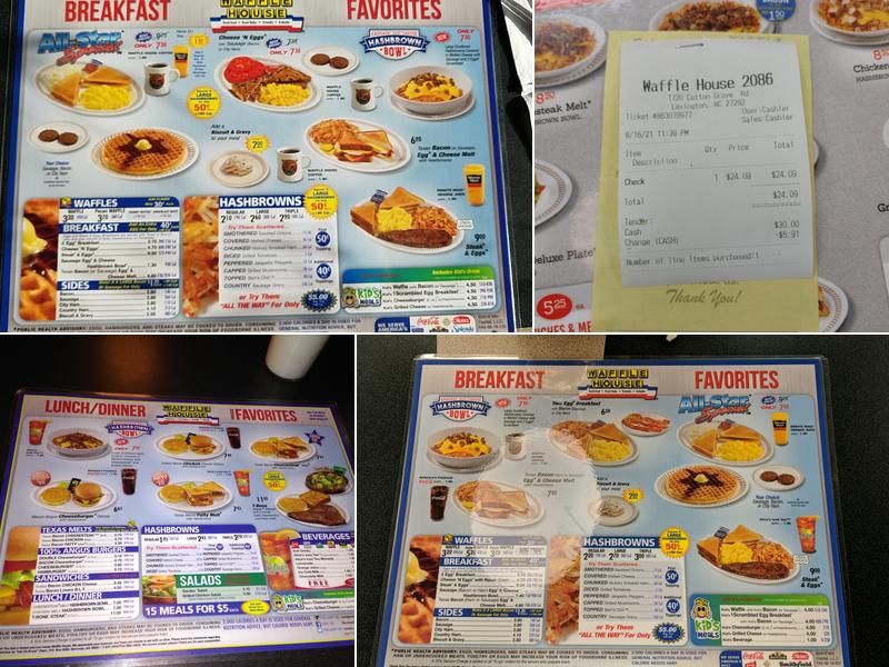 Waffle House Menu