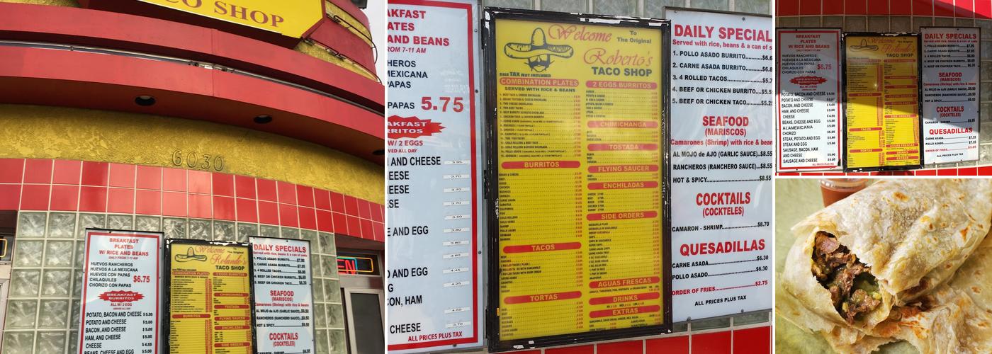 Rolando's Taco Shop Menu