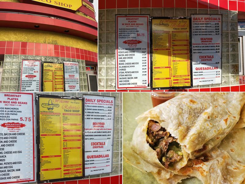 Rolando's Taco Shop Menu