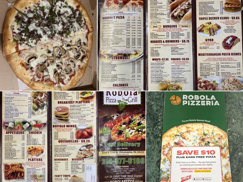 Robola Pizzeria Menu