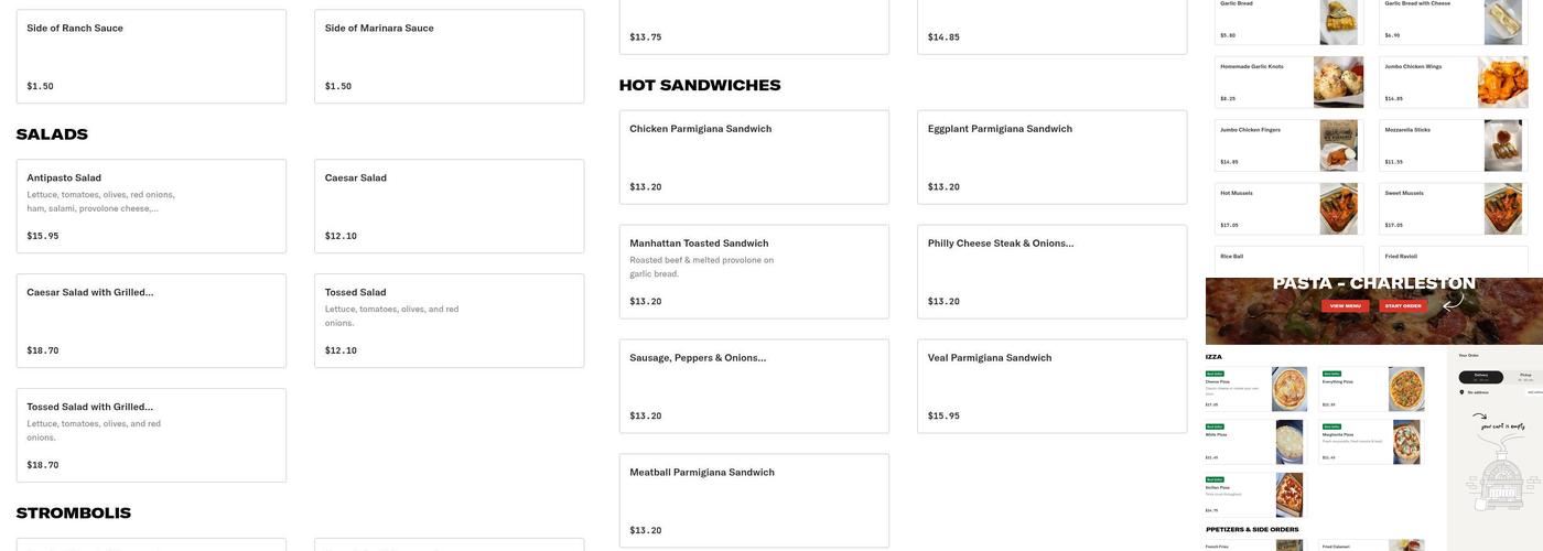 Rocco's NY Pizzeria & Pasta Menu