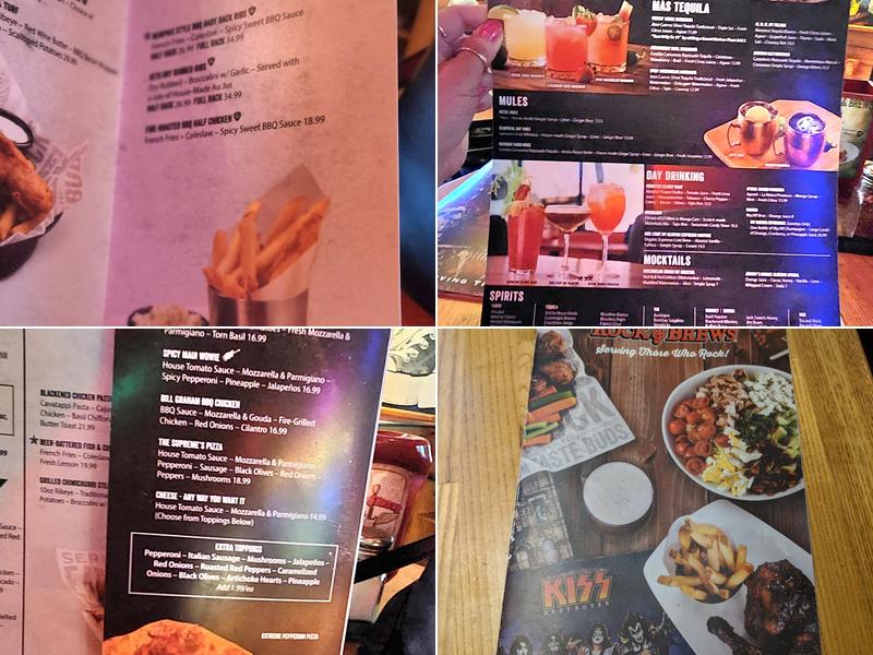 Rock & Brews Menu