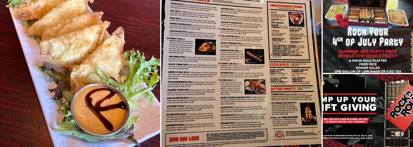 Rock N Roll Sushi Menu