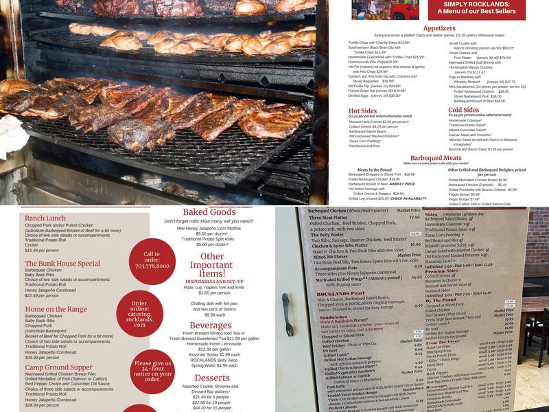 Rocklands Barbeque and Grilling Company Menu