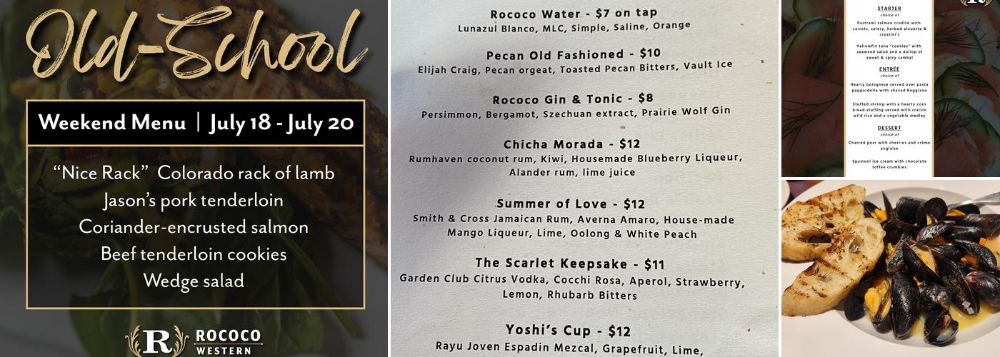 Rococo on Western Menu