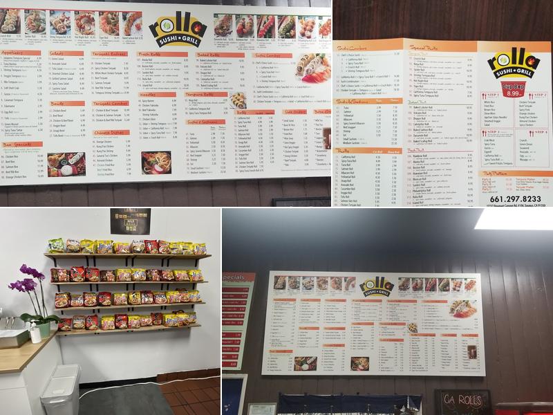 Rolla Sushi Menu