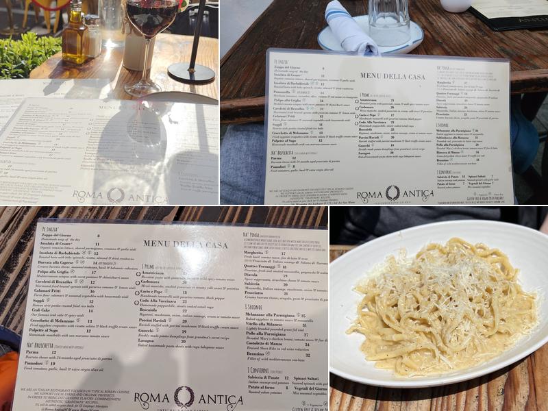 Roma Antica Menu