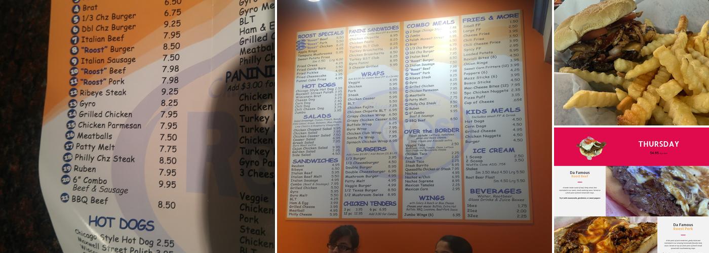 Roost 83 Chicago Style Grill Menu
