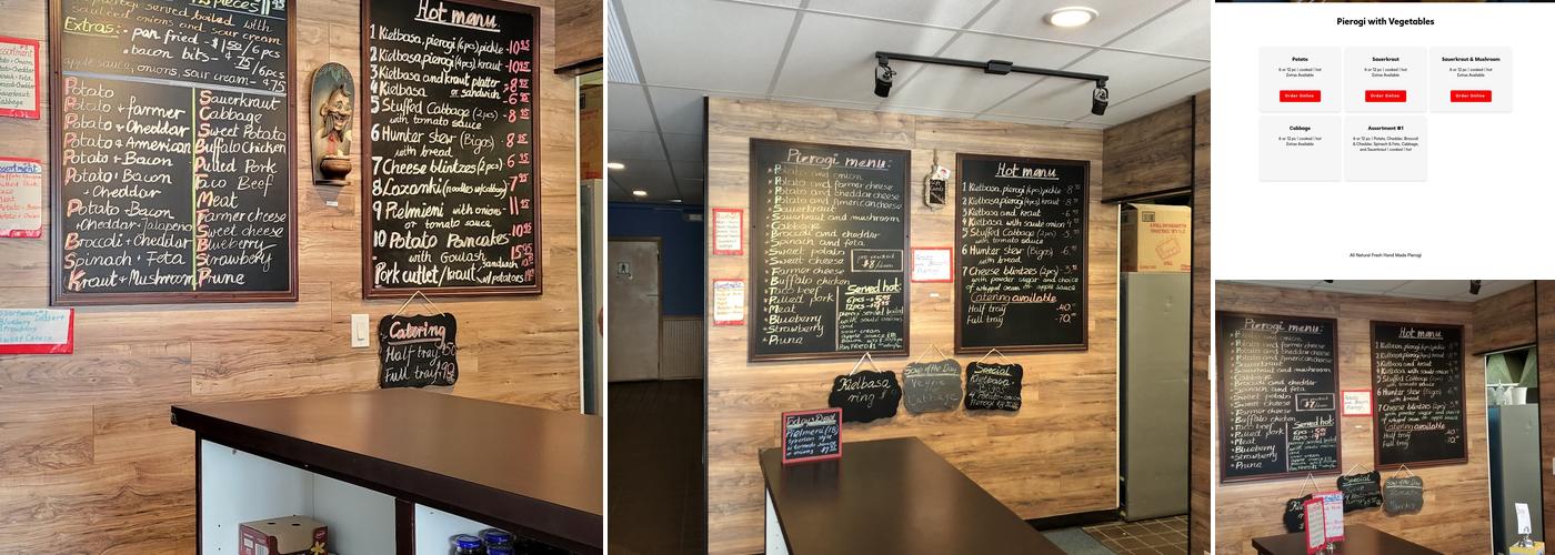 Rosa-Ly Pierogi Menu