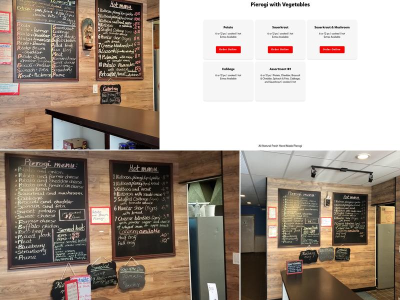 Rosa-Ly Pierogi Menu