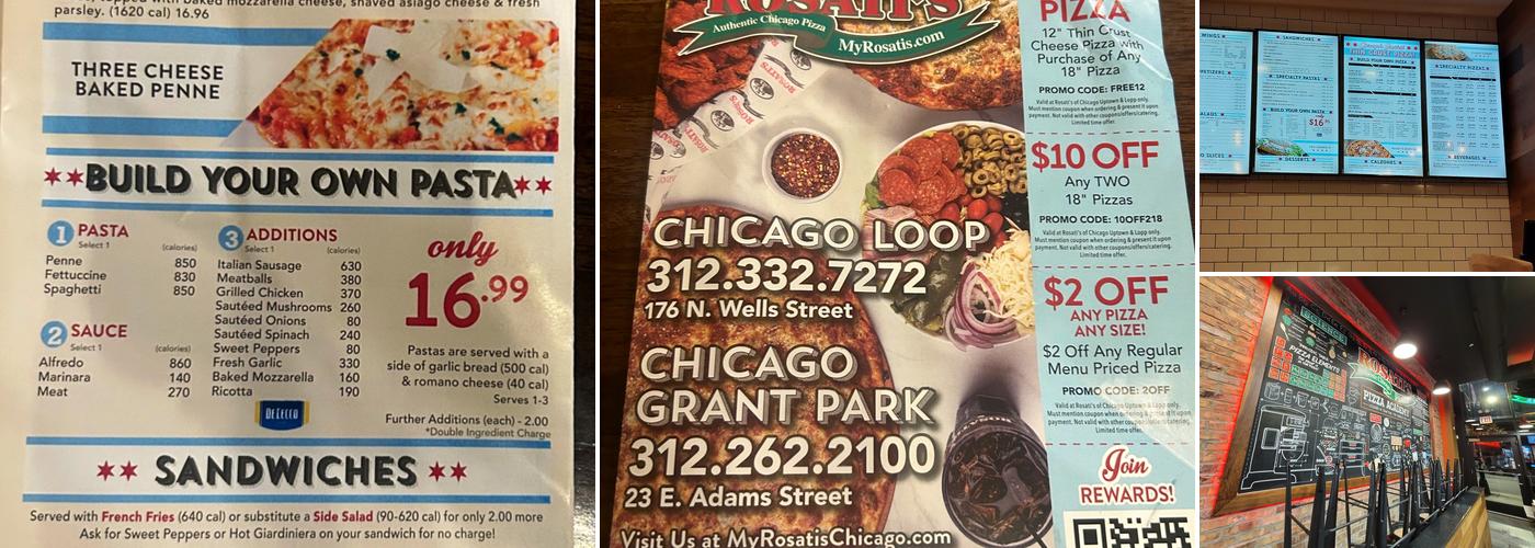 Rosati's Pizza - Chicago Loop Menu
